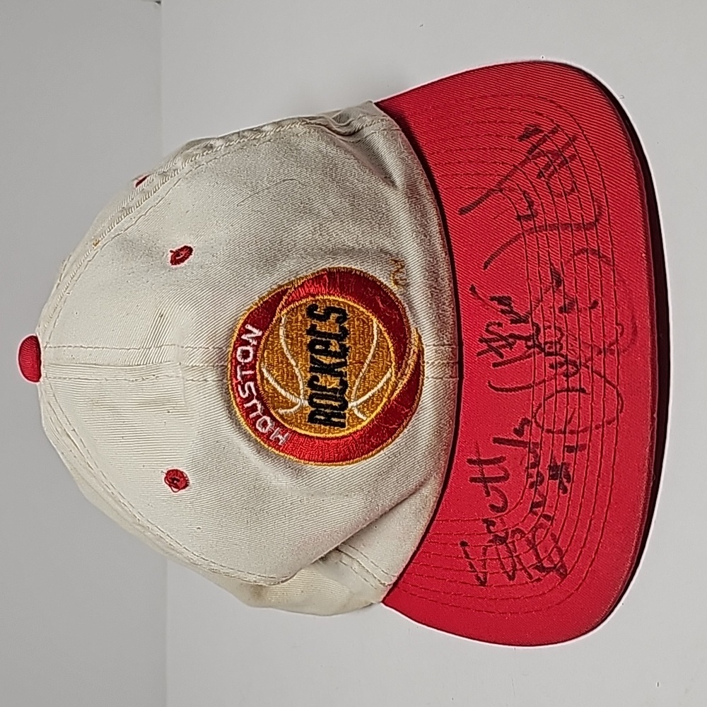 VTG Houston Rockets Basketball Cap Hat NBA Autograph Championship 1993 1994